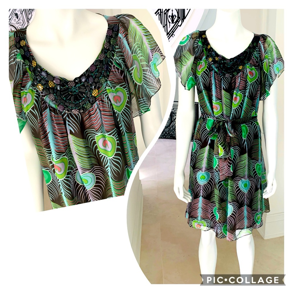 Silk print dress